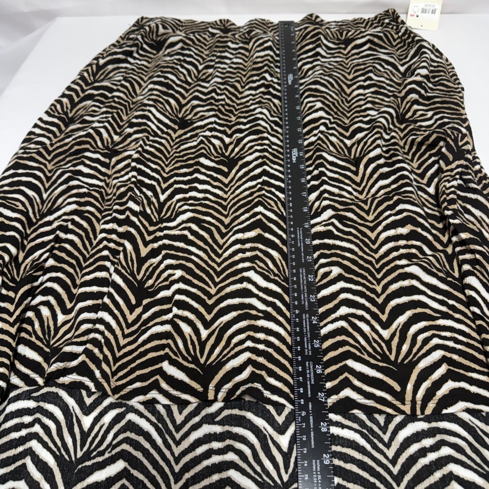 Vintage Jaclyn Smith Zebra Print High-Low Rayon Maxi Skirt XXL NWT Animal Print - Picture 7 of 11